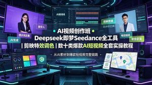 (19454期)ai视频创作班◆deepseek即梦seedance全工具|剪映特效-免费资源