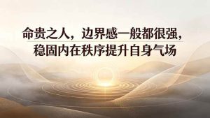 （19478期）付费文章：命贵之人，边界感一般都很强-免费资源