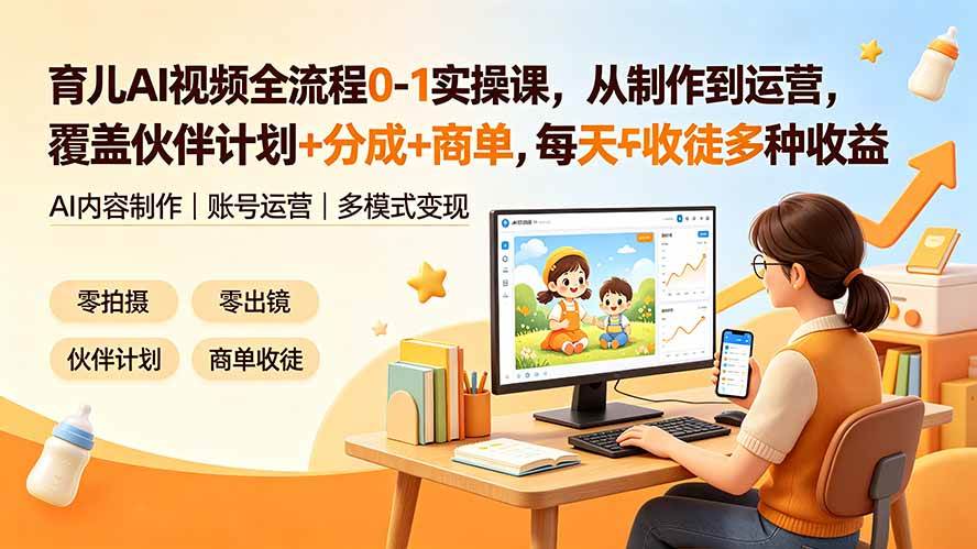 （19236期）育儿ai视频全流程0-1实操课，从制作到运营，-免费资源