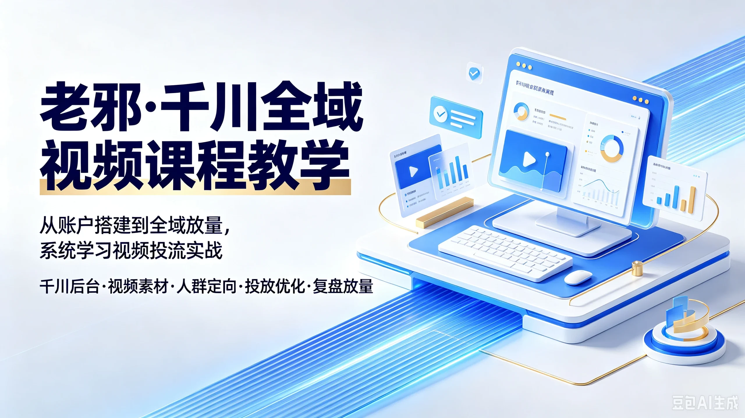 【精】老邪·千川全域视频课程教学,从账户搭建到全域放量,系统学习视频投流实战,千川后台、视频素材、人群定向、投放优化、复盘放量 【精】老邪·千川全域视频课程教学,从账户搭建到全域放量,系统学习视频投流实战,千川后台、视频素材、人群定向、投放优化、复盘放量