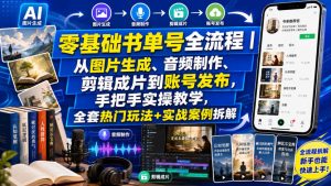 零基础书单号全流程|从图片生成、音频制作、剪-免费资源
