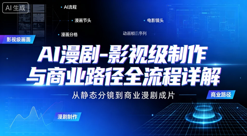 【精】ai-漫剧-影视级制作与商业路径全流程详解，-免费资源