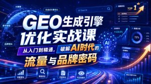 geo生成引擎优化实战课，从入门到精通，破解ai时代-免费资源