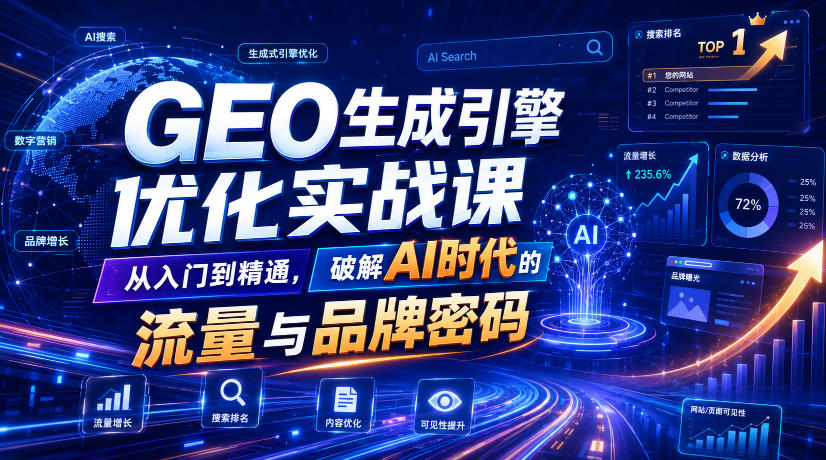 geo生成引擎优化实战课，从入门到精通，破解ai时代-免费资源