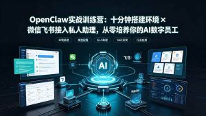 （19287期）openclaw实战特训营：十分钟搭建环境x微信飞书-免费资源