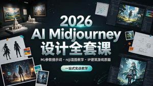(19209期)2026-ai-midjourney设计全套课,mj参数提示词niji混图教学,-免费资源