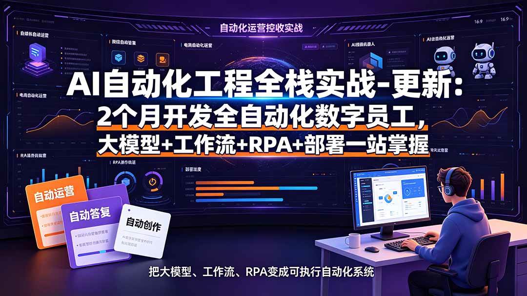 （19279期）ai自动化工程全栈实战-更新：2个月开发全自-免费资源
