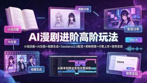 （19430期）ai漫剧进阶高阶玩法：小说改编xai生图x视-免费资源