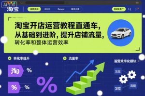 淘宝开店运营教程直通车，从基础到进阶，提升店-免费资源