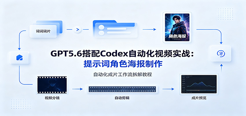 gpt5-6搭配codex自动化视频实战：提示词角色海报制作，自-免费资源