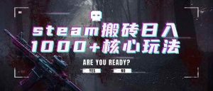 （19223期）steam搬砖日入1000核心玩法，副业的不二之选，-免费资源