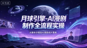 【精】月球引擎-ai漫剧制作全流程实操，从脚本分-免费资源