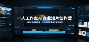 一人工作室ai商业短片创作营:全套ai工具库实操,-免费资源