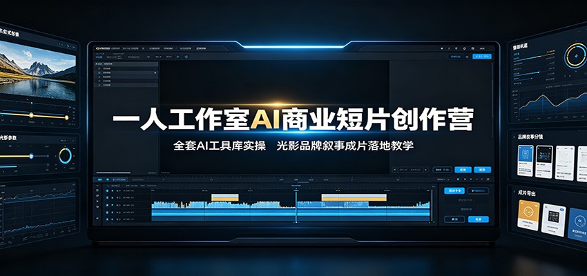 一人工作室ai商业短片创作营：全套ai工具库实操，-免费资源