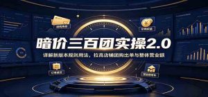 暗价三百团实操2-0：详解新版本规则用法，拉高店-免费资源