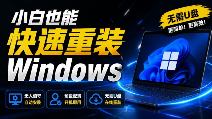免u盘重装！这工具让小白也可快速重装windows，支持无-免费资源