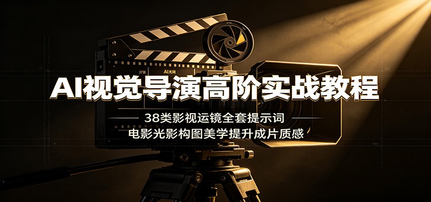 ai视觉导演高阶实战教程：38类影视运镜全套提示词-免费资源