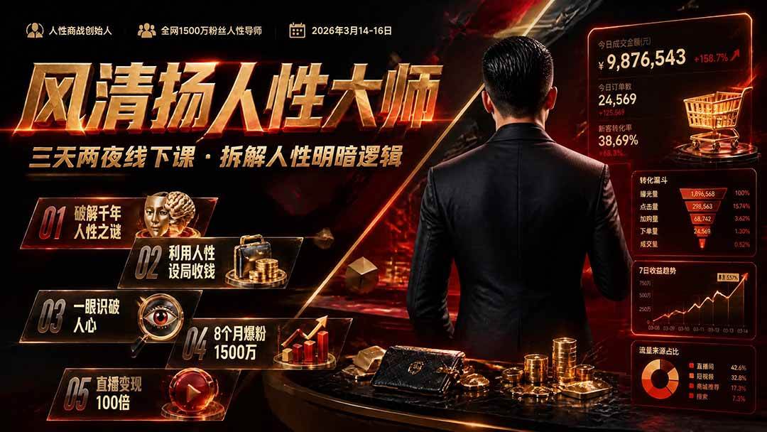 （19676期）风清扬人性大师-三天两夜3月14-16线下课2026年｜-免费资源