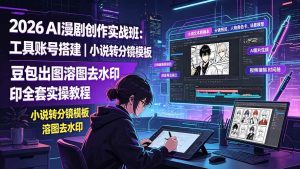 （19433期）2026ai漫剧创作实战班：工具账号搭建｜小说转-免费资源