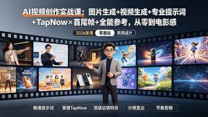 (19383期)ai视频创作实战课:图片生成视频生成专业-免费资源
