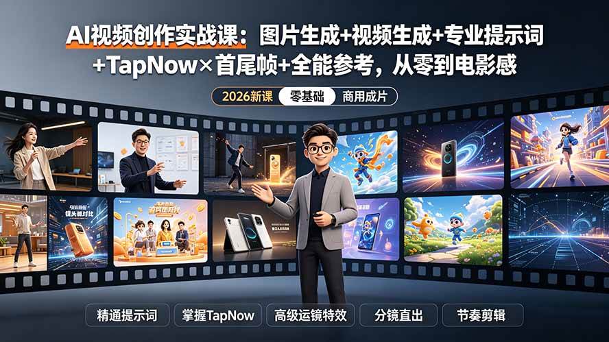 （19383期）ai视频创作实战课：图片生成视频生成专业-免费资源