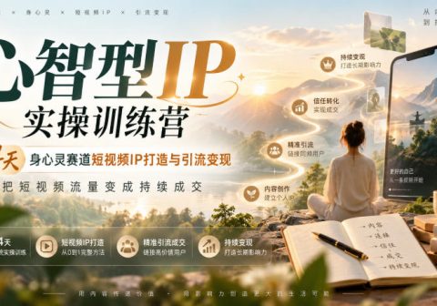 心智型IP实操训练营｜14天身心灵赛道短视频IP打造与引流变现，把短视频流量变成持续成交-免费资源
