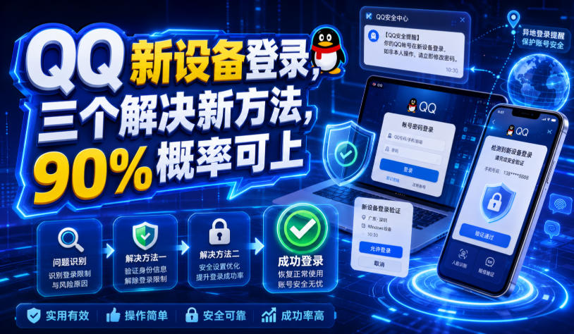 qq新设备登录，三个解决新方法，90概率可上-免费资源