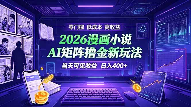 （19219期）爆款小说漫画大阅读-ai矩阵操作-当天可见收-免费资源