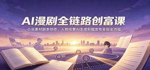 ai漫剧全链路创富课:小说素材剧本创作,人物场景-免费资源
