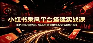 小红书乘风平台搭建实战课:手把手实操教学,零-免费资源