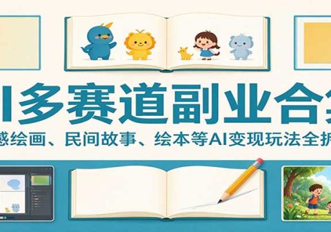 AI多赛道副业合集:情感绘画、民间故事、绘本等AI变现玩法全拆解-免费资源