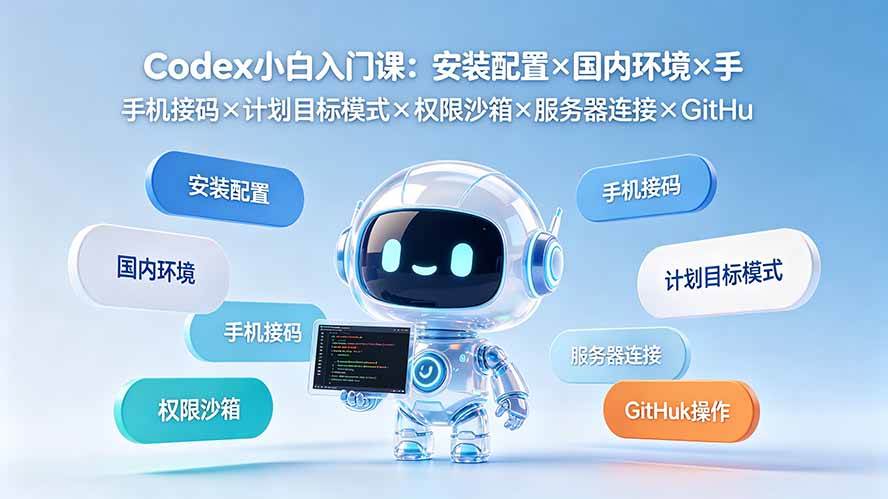 （19402期）codex小白入门课：安装配置x国内环境x手机-免费资源