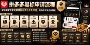 拼多多黑标申请流程,帮助商家获取流量倾斜与活-免费资源