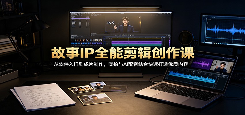 故事ip全能剪辑创作课：从软件入门到成片制作，实-免费资源