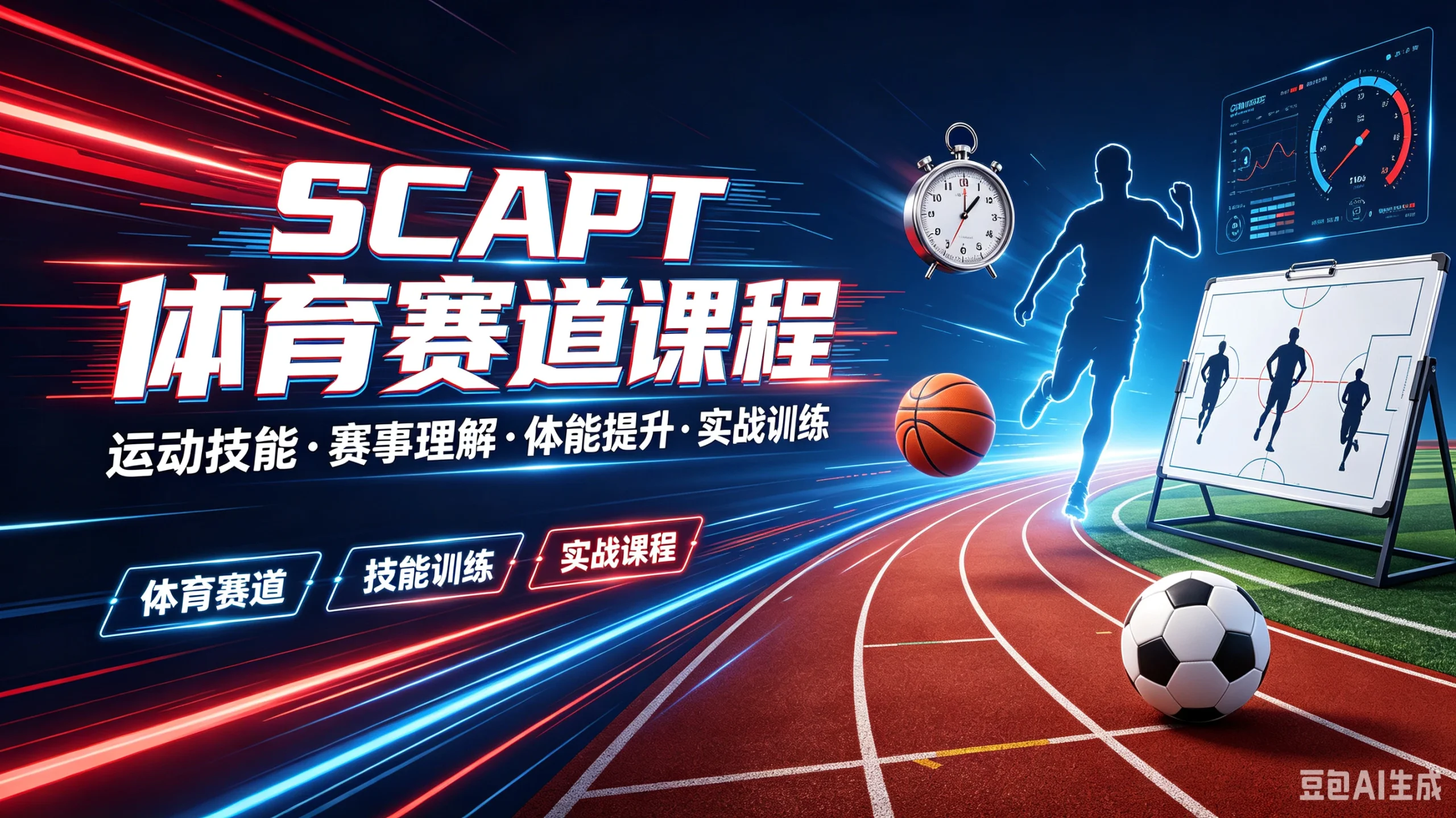 【精】scapt体育赛道课程，运动技能·赛事理解·体能-免费资源