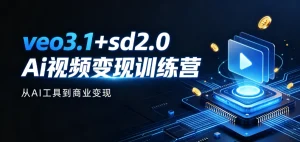 【精】veo3-1sd2-0ai视频变现训练营,从ai工具到商业变现-免费资源