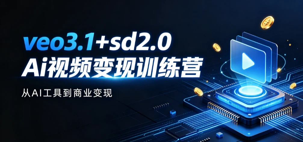 【精】veo3-1sd2-0ai视频变现训练营，从ai工具到商业变现-免费资源