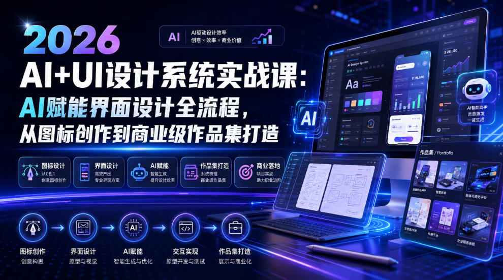 2026-aiui设计系统实战课：ai赋能界面设计全流程，从图-免费资源