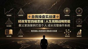 （19398期）自我操盘实战课：经政军哲四维思维｜人-免费资源