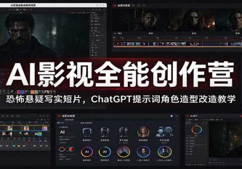 AI影视全能创作营：恐怖悬疑写实短片，ChatGPT提示词角色造型改造教学-免费资源