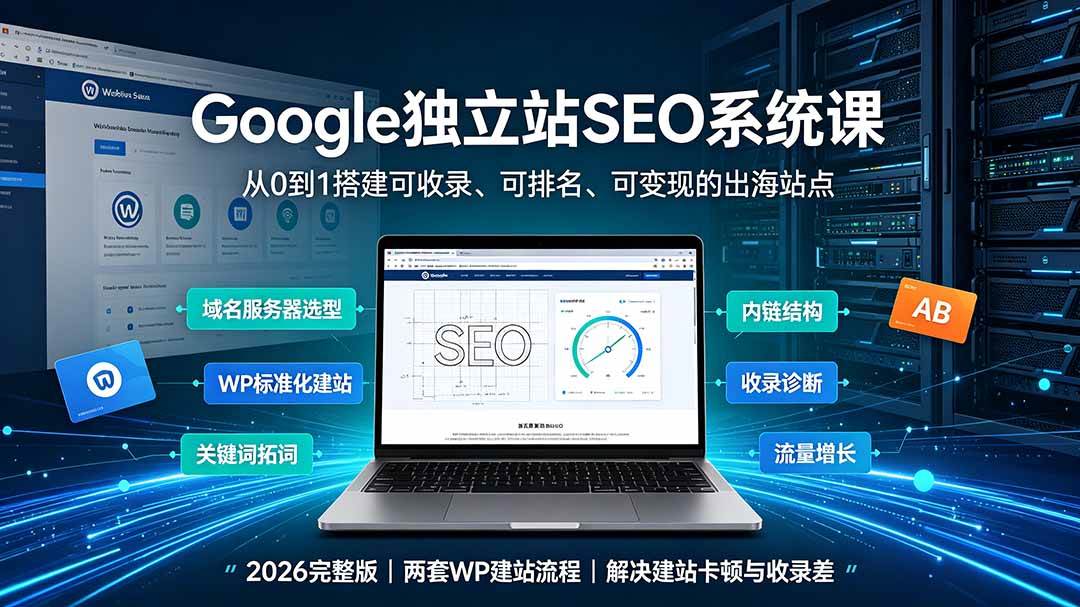 （19426期）google独立站seo-7月系统课：出海基建xwordpress建站xai-免费资源