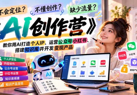 不会定位、不懂创作、缺少流量?《AI创作营》教你用AI打造个人IP、运营公众号小红书、搭建知识库并开发变现产品-免费资源