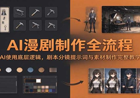AI漫剧制作全流程:AI使用底层逻辑,剧本分镜提示词与素材制作完整教学-免费资源