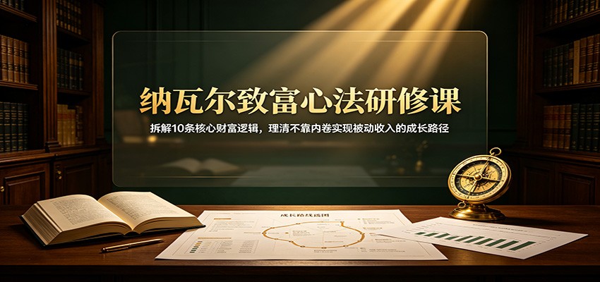 纳瓦尔致富心法研修课：拆解10条核心财富逻辑，理-免费资源