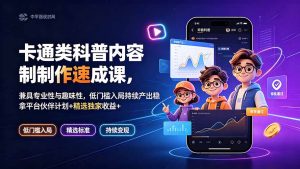 卡通类科普内容制作速成课，兼具专业性与趣味性-免费资源