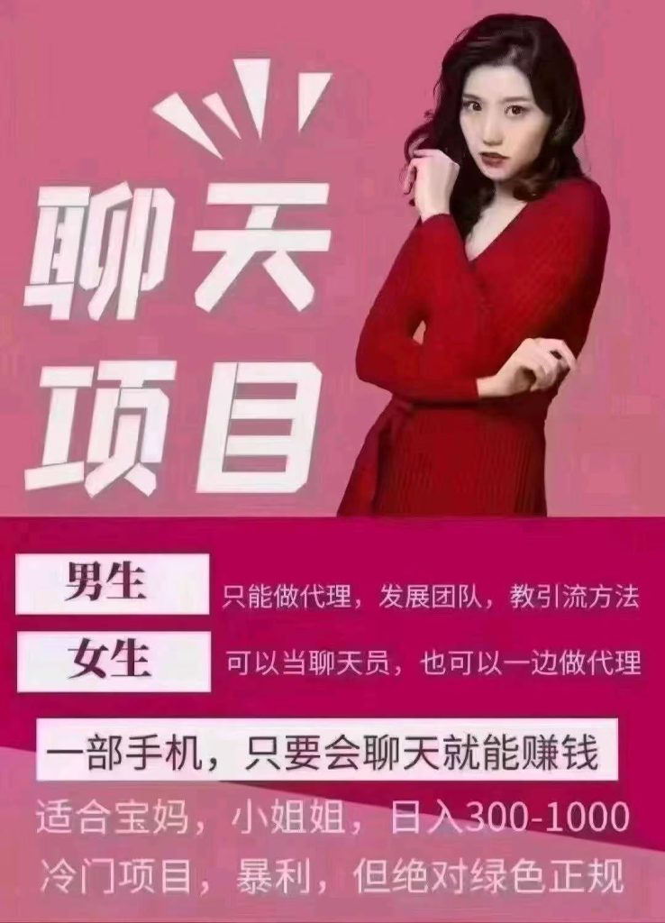 聊天项目，上手简单，适合宝妈，小姐姐，冷门项目，绿色正规-免费资源