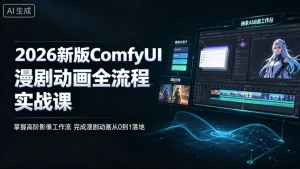 【精】2026新版comfyui漫剧动画全流程实战课，掌握高阶影-免费资源
