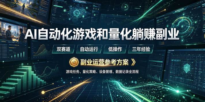 （19388期）ai全自动游戏和量化躺赚副业：日入几百，-免费资源
