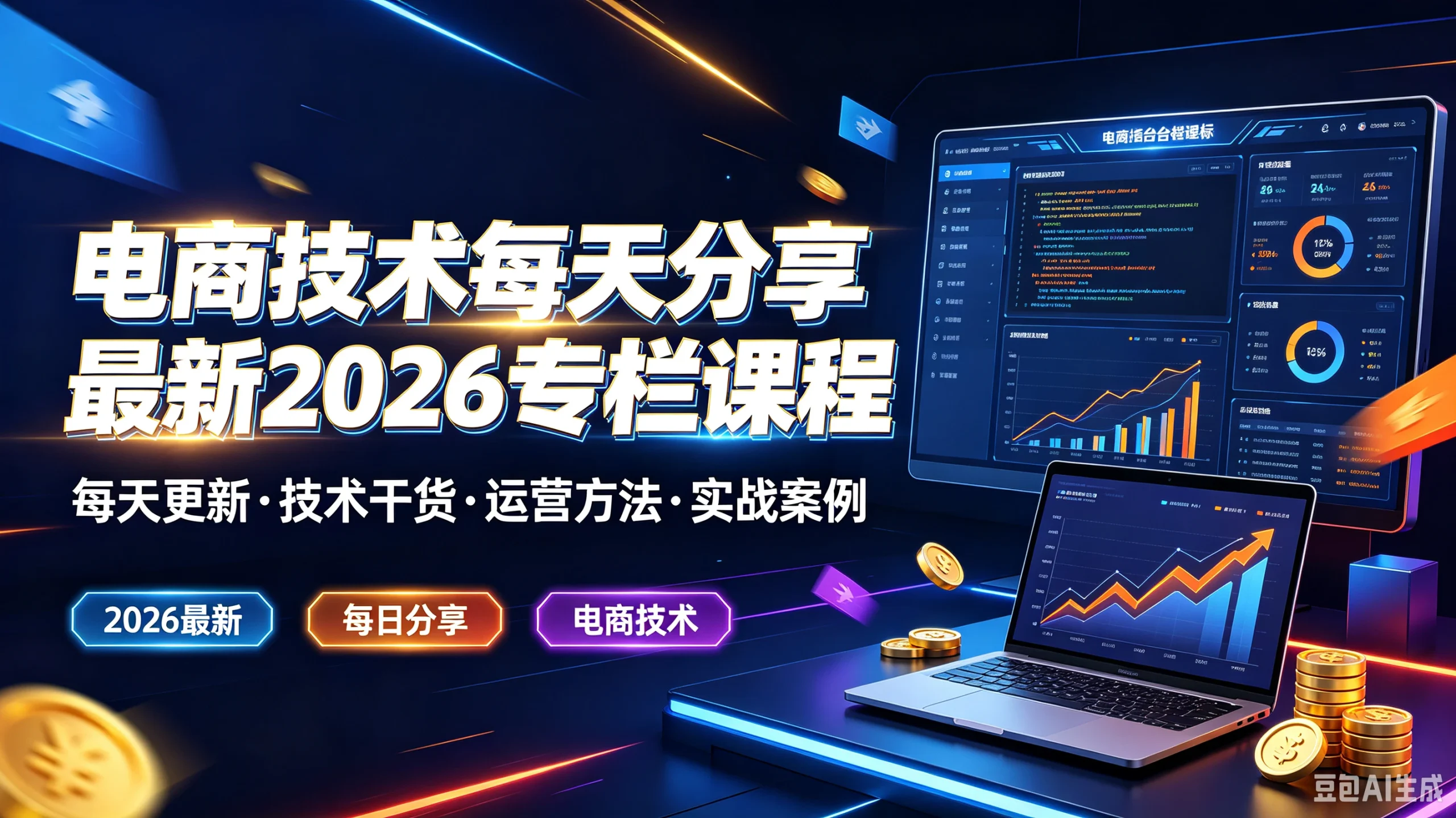 【精】电商技术每天分享最新2026专栏课程，每天更-免费资源