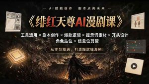 (19597期)绯红天尊ai漫剧课|工具运用x剧本创作x爆-免费资源